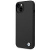 Θήκη BMW BMHCP14SSILBK για Apple iPhone 14, Silicone Metal Logo, μαύρη
