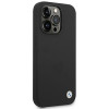 Θήκη BMW BMHCP14LSILBK για Apple iPhone 14 Pro, Silicone Metal Logo, μαύρη