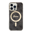 Guess GUBPP13LH4EACSK Θήκη + Ασύρματος Φορτιστής σετ για Apple iPhone 13 Pro, μαύρη σκληρή θήκη 4G Print MagSafe