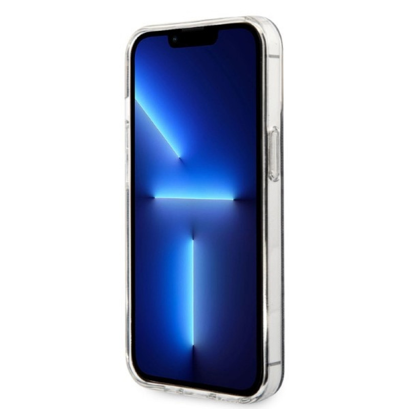Guess GUBPP13LH4EACSK Θήκη + Ασύρματος Φορτιστής σετ για Apple iPhone 13 Pro, μαύρη σκληρή θήκη 4G Print MagSafe