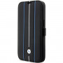 Θήκη βιβλίου BMW BMBKP14L22RVSK Leather Stamp Blue Lines για Apple iPhone 14 Pro 6.1", μαύρη