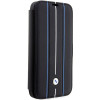Θήκη βιβλίου BMW BMBKP14L22RVSK Leather Stamp Blue Lines για Apple iPhone 14 Pro 6.1", μαύρη