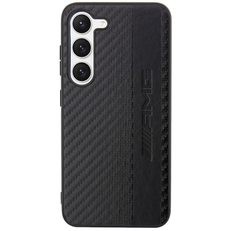 Mercedes-AMG AMHCS23SBLSCA Carbon Stripe & Embossed θήκη hardcase για Samsung Galaxy S23 (S911), μαύρη