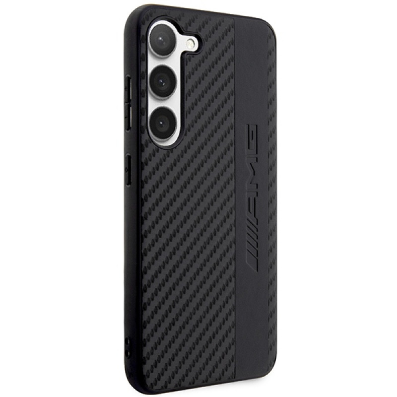 Mercedes-AMG AMHCS23SBLSCA Carbon Stripe & Embossed θήκη hardcase για Samsung Galaxy S23 (S911), μαύρη