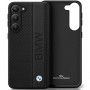 Θήκη σκληρή BMW BMHCS23M22RDPK Leather Textured & Stripe για Samsung Galaxy S23+ (S916), μαύρη