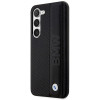 Θήκη σκληρή BMW BMHCS23M22RDPK Leather Textured & Stripe για Samsung Galaxy S23+ (S916), μαύρη