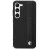 Θήκη σκληρή BMW BMHCS23M22RDPK Leather Textured & Stripe για Samsung Galaxy S23+ (S916), μαύρη