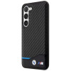BMW BMHCS23M22NBCK Leather Carbon σκληρή θήκη για Samsung Galaxy S23+ (S916), μαύρη