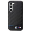 BMW BMHCS23M22NBCK Leather Carbon σκληρή θήκη για Samsung Galaxy S23+ (S916), μαύρη