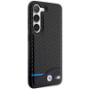 BMW BMHCS23M22NBCK Leather Carbon σκληρή θήκη για Samsung Galaxy S23+ (S916), μαύρη