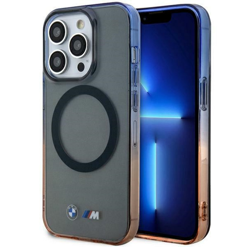 Θήκη hardcase BMW BMHMP14XHTGE Gradient Bumper για Apple iPhone 14 Pro Max, γκρι, MagSafe