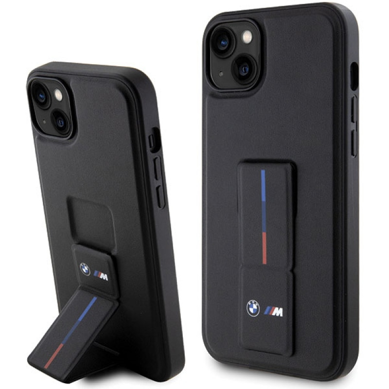 Θήκη BMW Grip Stand Hot Stamp για Apple iPhone 14 / 15 / 13, μαύρη