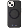 BMW BMHMP14MHGPK Pattern MagSafe σκληρή θήκη για Apple iPhone 14 Plus / 15 Plus, γκρι