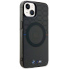 BMW BMHMP14MHGPK Pattern MagSafe σκληρή θήκη για Apple iPhone 14 Plus / 15 Plus, γκρι