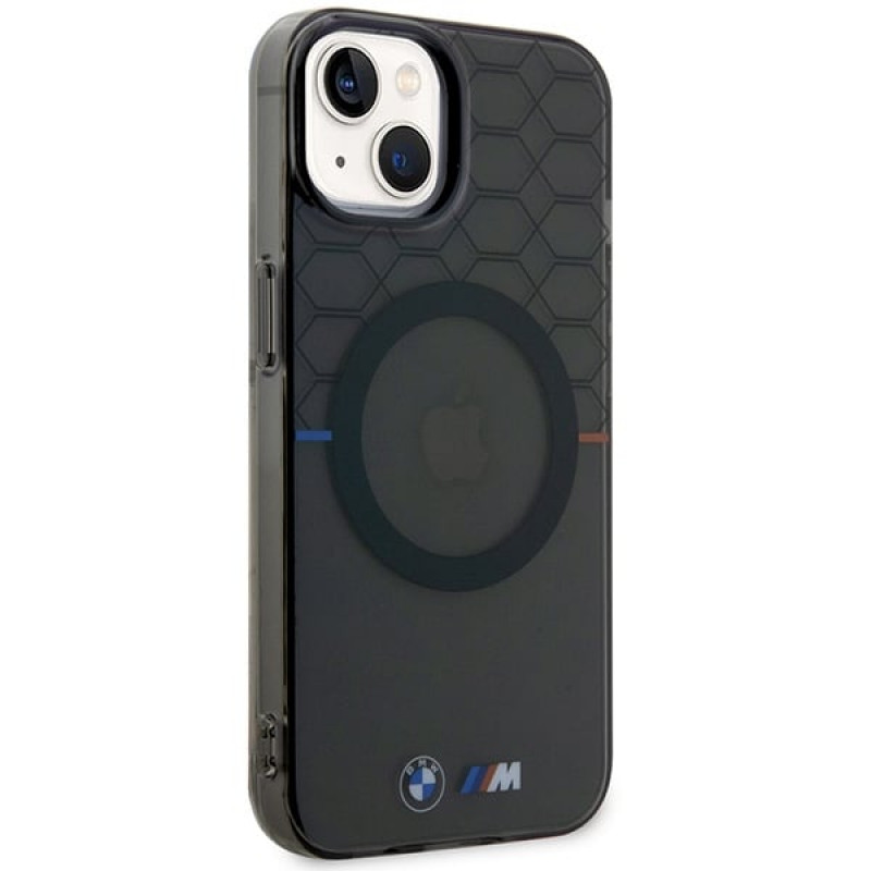 BMW BMHMP14MHGPK Pattern MagSafe σκληρή θήκη για Apple iPhone 14 Plus / 15 Plus, γκρι