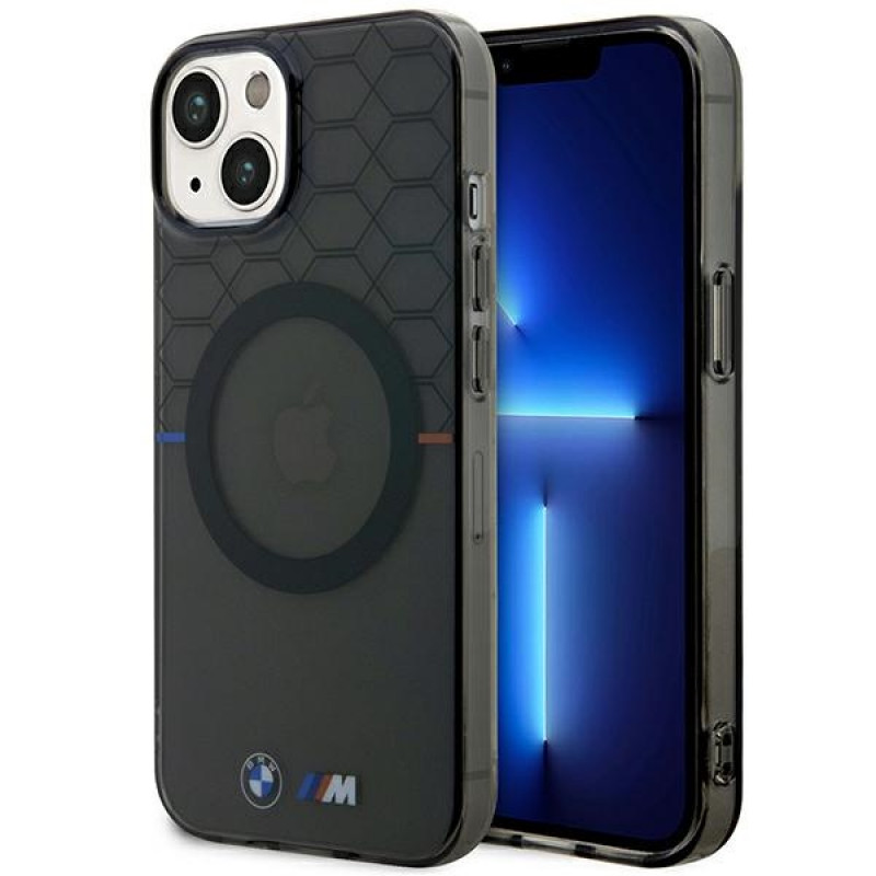 BMW BMHMP14SHGPK Pattern MagSafe σκληρή θήκη για Apple iPhone 14, γκρι