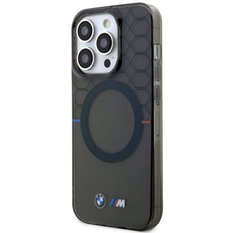 Θήκη BMW BMHMP14LHGPK Pattern MagSafe για Apple iPhone 14 Pro, γκρι