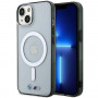 Θήκη BMW BMHMP14MHCRS Silver Ring MagSafe για Apple iPhone 14 Plus / 15 Plus, διαφανής