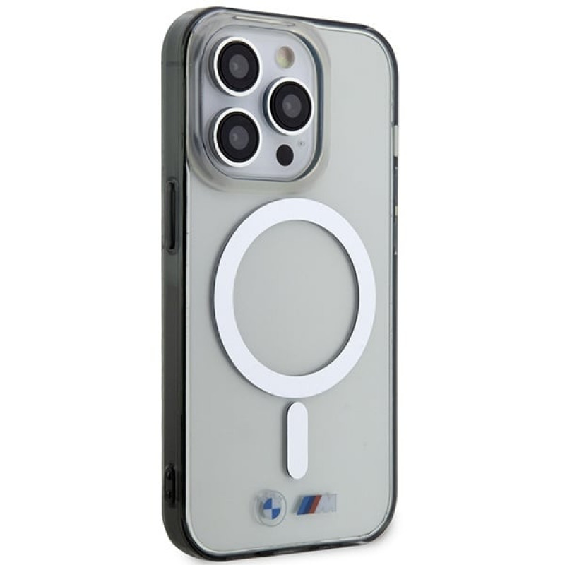 Θήκη BMW BMHMP14XHCRS Silver Ring MagSafe για Apple iPhone 14 Pro Max, διαφανής