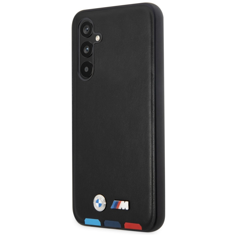 BMW BMHCSA5422PTDK Leather Stamp Tricolor σκληρή θήκη για Samsung Galaxy A54 (A546), μαύρη