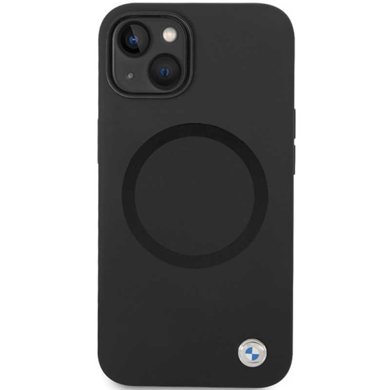 Θήκη BMW BMHMP14SSILBK2 Signature Liquid Silicone MagSafe για Apple iPhone 14, μαύρη