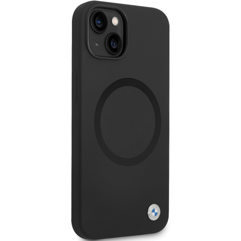 Θήκη BMW BMHMP14SSILBK2 Signature Liquid Silicone MagSafe για Apple iPhone 14, μαύρη