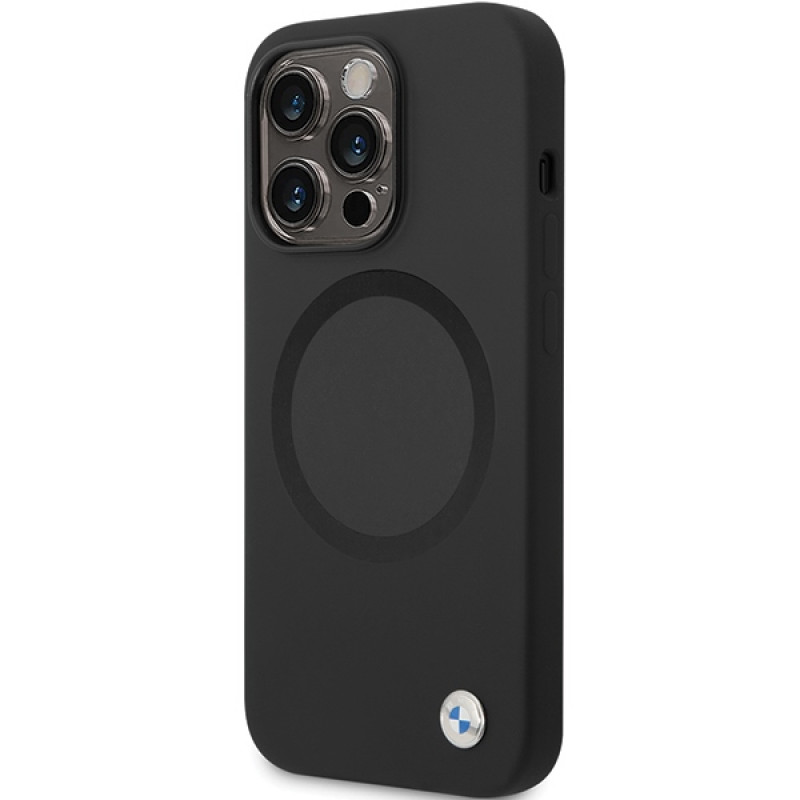 Θήκη BMW BMHMP14XSILBK2 Signature Liquid Silicone MagSafe για Apple iPhone 14 Pro Max, μαύρη