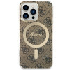 Guess GUHMP13LH4STW 4G MagSafe σκληρή θήκη για Apple iPhone 13 Pro, καφέ