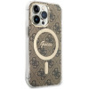 Guess GUHMP13LH4STW 4G MagSafe σκληρή θήκη για Apple iPhone 13 Pro, καφέ