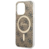 Guess GUHMP13LH4STW 4G MagSafe σκληρή θήκη για Apple iPhone 13 Pro, καφέ