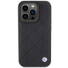Θήκη από δέρμα με καπιτονέ σχέδιο BMW BMHCP15X22RQDK για Apple iPhone 15 Pro Max, μαύρη