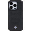 Θήκη BMW BMHCP15X22RPSK Leather Seats Pattern για Apple iPhone 15 Pro Max, μαύρη