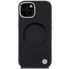 Θήκη BMW BMHMP15SSILBK2 Signature Liquid Silicone MagSafe για Apple iPhone 15, μαύρη
