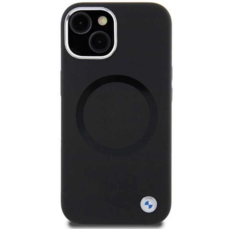 Θήκη BMW BMHMP15MSILBK2 Signature Liquid Silicone MagSafe για Apple iPhone 15 Plus / 14 Plus, μαύρη