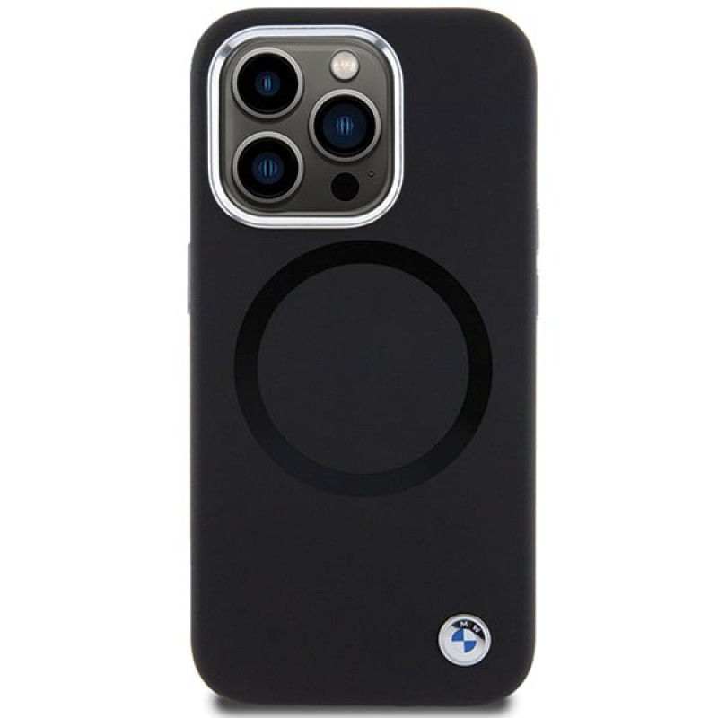 Θήκη BMW BMHMP15XSILBK2 Signature Liquid Silicone MagSafe για Apple iPhone 15 Pro Max, μαύρη