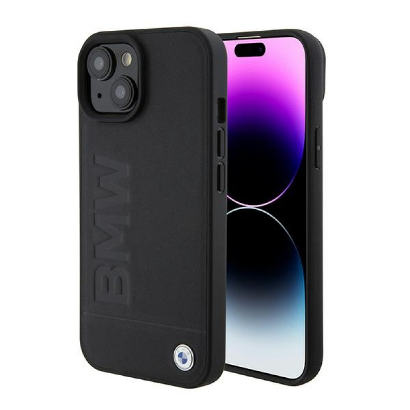 Θήκη BMW BMHMP15SSLLBK Signature Logo Imprint MagSafe για Apple iPhone 15, μαύρη