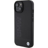 Θήκη BMW BMHMP15MSLLBK Leather Hot Stamp MagSafe για Apple iPhone 15 Plus / 14 Plus, μαύρη