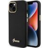 Guess GUHCP15SSMBSLK Θήκη σκληρή Silicone Script Metal Logo & Frame για Apple iPhone 15 / 14 / 13, μαύρη