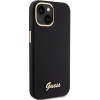 Guess GUHCP15SSMBSLK Θήκη σκληρή Silicone Script Metal Logo & Frame για Apple iPhone 15 / 14 / 13, μαύρη