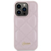 Guess GUHCP15LPSQSQSP Quilted Metal Logo θήκη hardcase για Apple iPhone 15 Pro, ροζ