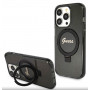 Guess GUHMP15LHRSGSK Θήκη Ring Stand Script Glitter MagSafe για Apple iPhone 15 Pro, Μαύρη