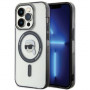 Karl Lagerfeld KLHMP15LHKHNOTK IML Karl's Head MagSafe σκληρή θήκη για Apple iPhone 15 Pro, διαφανής