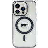 Karl Lagerfeld KLHMP15LHKHNOTK IML Karl's Head MagSafe σκληρή θήκη για Apple iPhone 15 Pro, διαφανής
