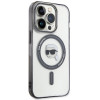 Karl Lagerfeld KLHMP15LHKHNOTK IML Karl's Head MagSafe σκληρή θήκη για Apple iPhone 15 Pro, διαφανής