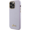 Guess GUHCP15XPGMCSL Glitter Glossy Script σκληρή θήκη για Apple iPhone 15 Pro Max, λιλά