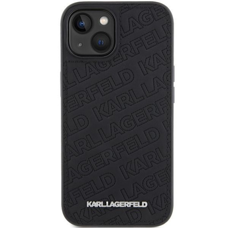 Karl Lagerfeld KLHCP15SPQKPMK Quilted K Pattern σκληρή θήκη για Apple iPhone 15, μαύρη