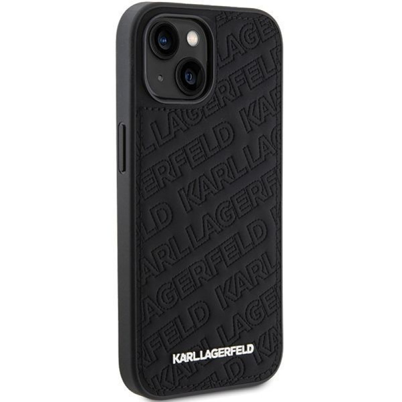 Karl Lagerfeld KLHCP15SPQKPMK Quilted K Pattern σκληρή θήκη για Apple iPhone 15, μαύρη