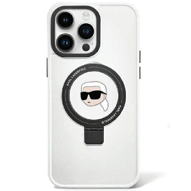 Θήκη Karl Lagerfeld KLHMP15LHMRSKHH Ring Stand Karl Head MagSafe για Apple iPhone 15 Pro