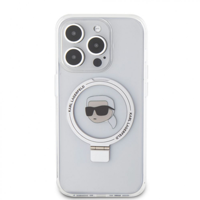Θήκη Karl Lagerfeld KLHMP15LHMRSKHH Ring Stand Karl Head MagSafe για Apple iPhone 15 Pro