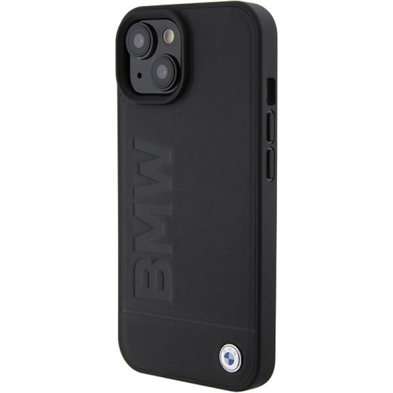 BMW BMHCP15MSLLBK Θήκη Leather Hot Stamp για Apple iPhone 15 Plus / 14 Plus, Μαύρη